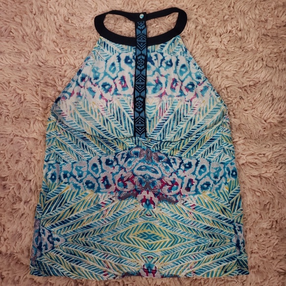 Roxy Psychadelic Cuba High Neck Halter Top - Picture 2 of 8